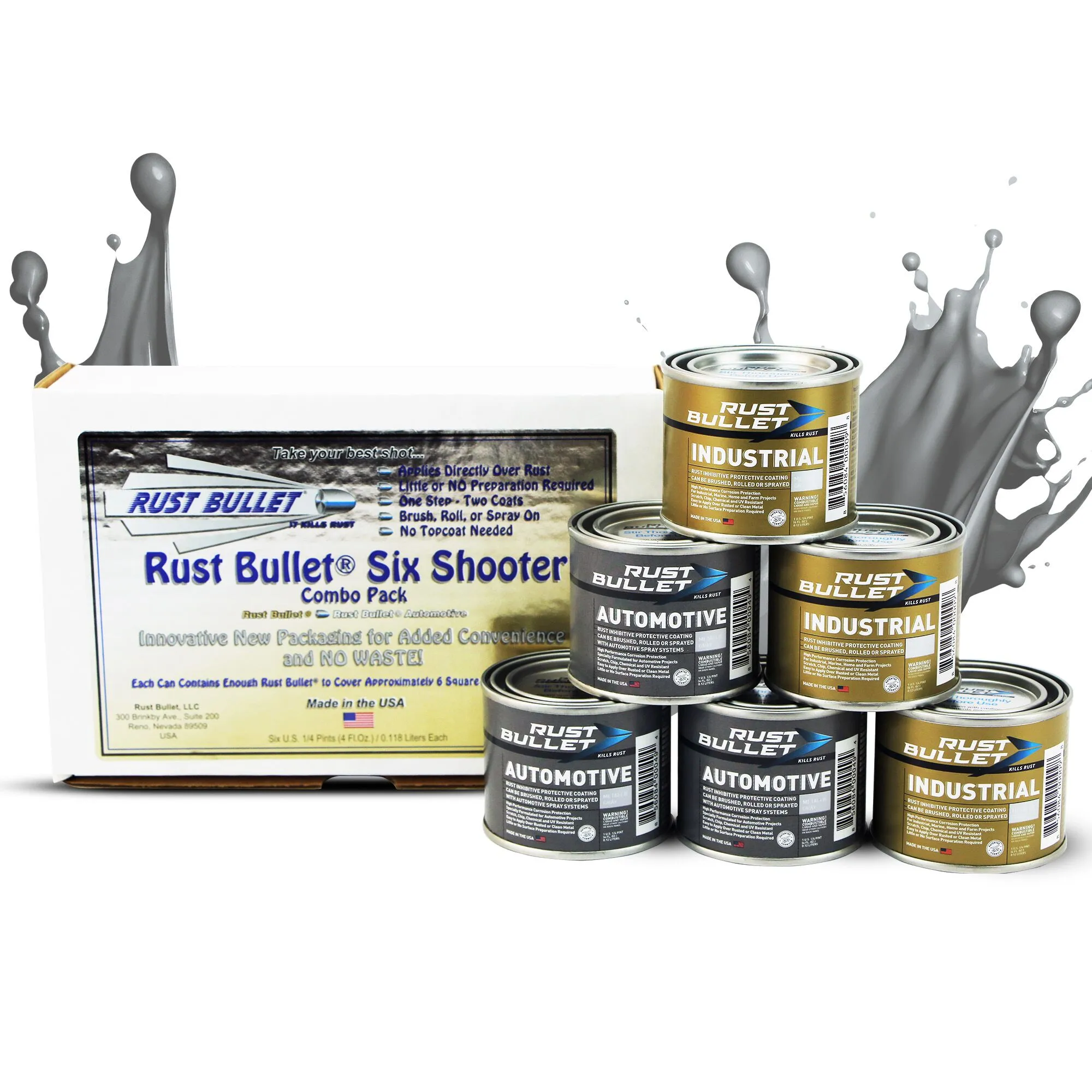Rust Bullet Six Shooter Combo – Rust Preventative for Industrial