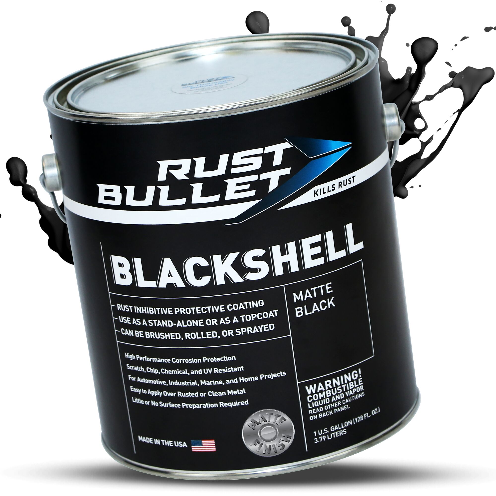 BlackShell Matte Rust Prevention Protective Coating - Gallon
