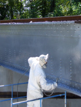 Powder Coating is limited to stationary application locations. The application and curing must take place at the application station with specialty equipment and curing ovens.