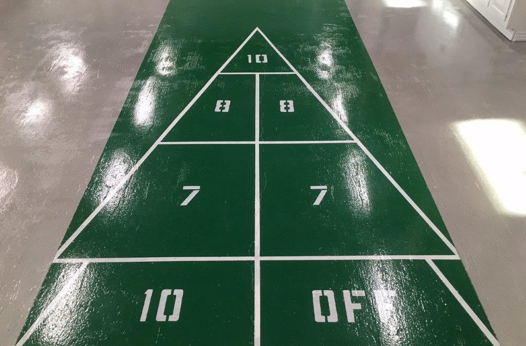 SHUFFLEBOARD FLOOR – RUST BULLET FOR CONCRETE APPLICATION