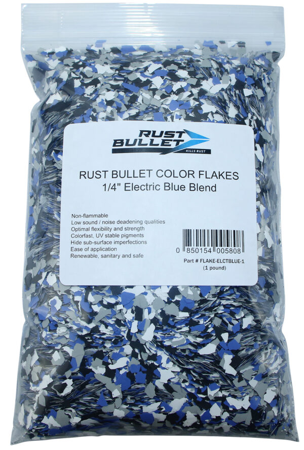 Rust Bullet Decorative Flakes Electric Blue