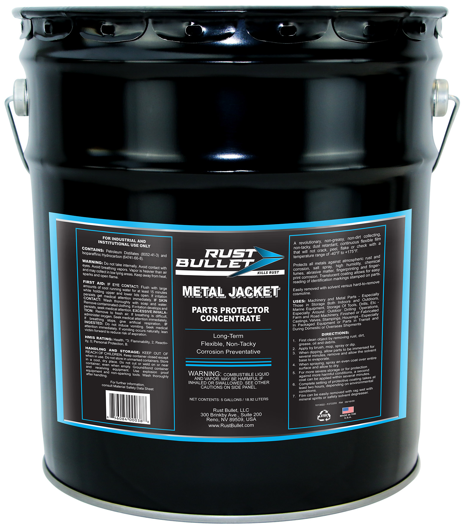 MetalJacket_5Gal-sm Rust Bullet Metal Jacket 5 Gallon Pail