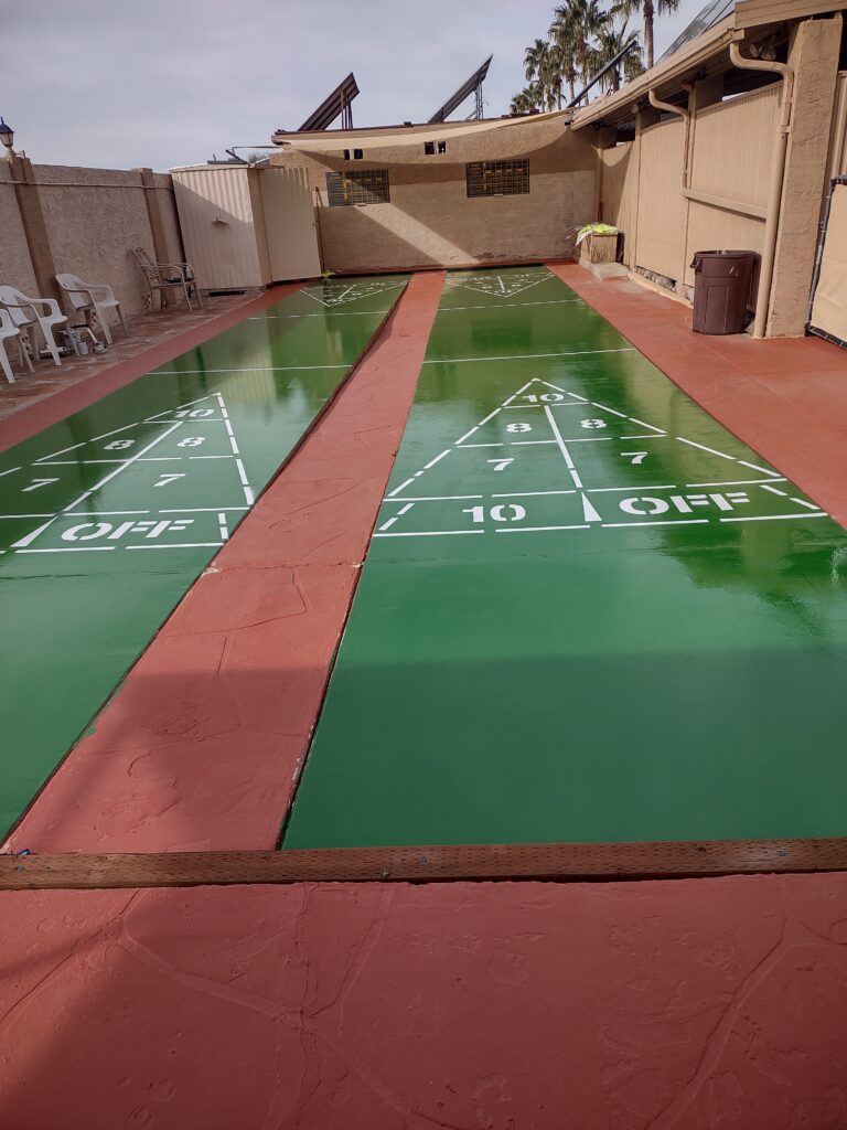 Outdoor Shuffleboard Court After