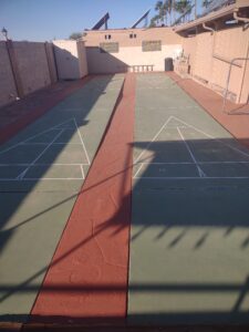 Outdoor Shuffleboard Court Before
